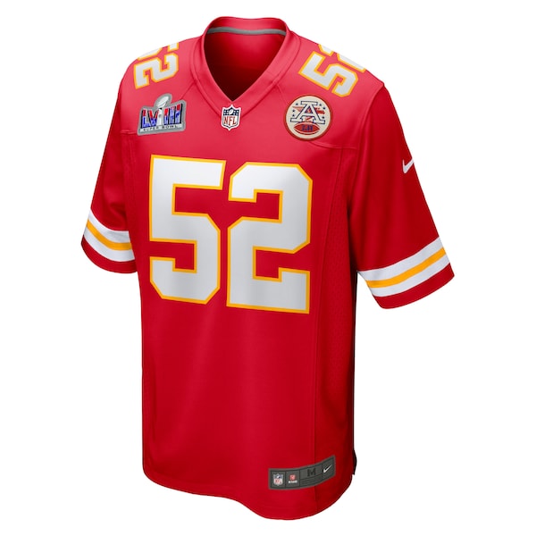 Creed Humphrey Kansas City Chiefs Nike Super Bowl LVIII Game Jersey - Red - Image 2