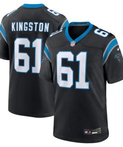 Alternative view of Jarrett Kingston Carolina Panthers Nike  Game Jersey -  Black