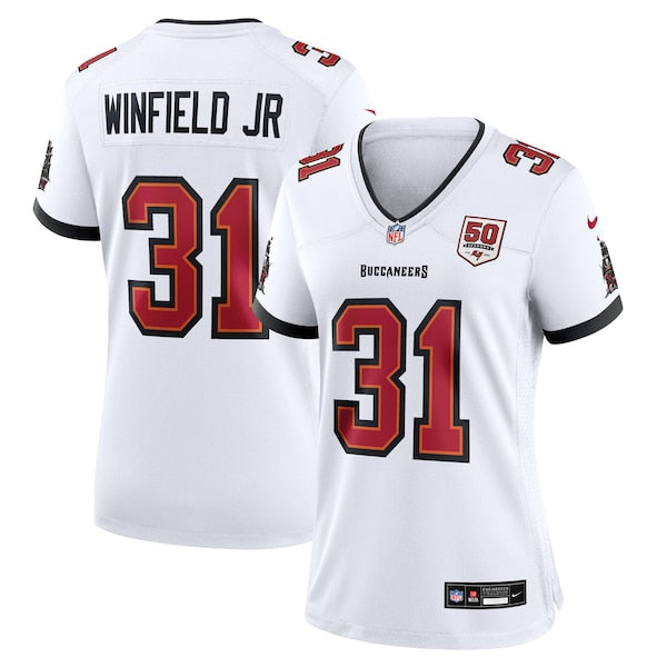 Antoine Winfield Jr. Tampa Bay Buccaneers Nike Women's 50th Season Patch Game Jersey - White