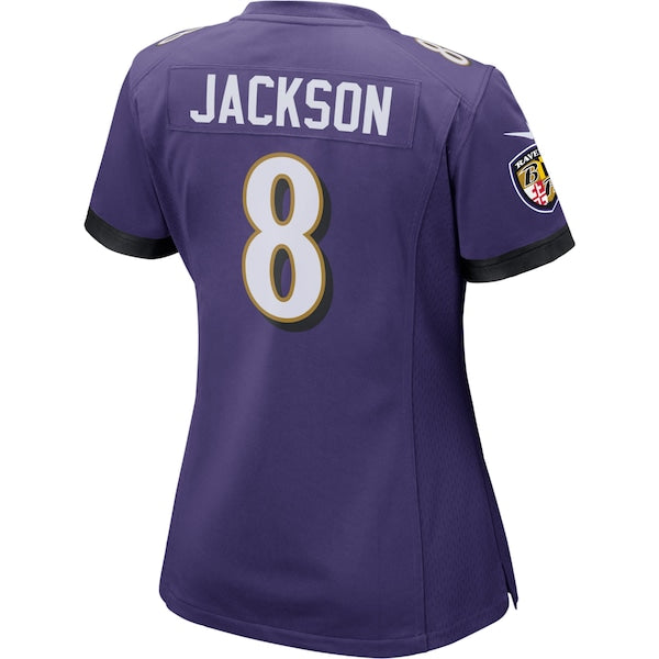 Lamar Jackson Baltimore Ravens Nike Women's Game Player Jersey - Purple/Black/White - Image 4