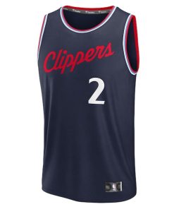 Alternative view of Kawhi Leonard LA Clippers  Fast Break Icon Jersey - Navy