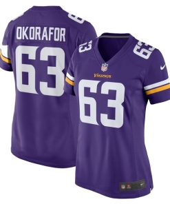 Chim Okorafor Minnesota Vikings Nike Women's Team Game Jersey - Purple