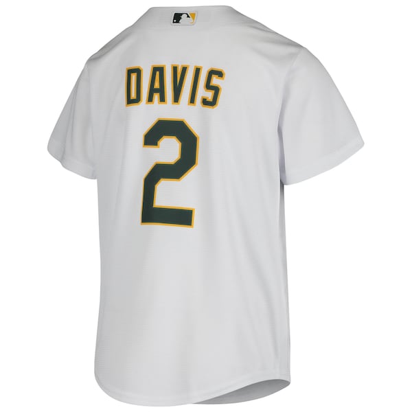 Khris Davis Oakland Athletics Nike Youth Home Jersey - White - Image 3