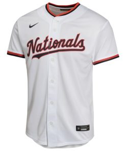 Alternative view of CJ Abrams Washington Nationals Nike Youth Home Game Player Jersey - White