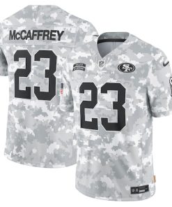 Christian McCaffrey San Francisco 49ers Nike 2024 Salute to Service Limited Jersey - Arctic Camo