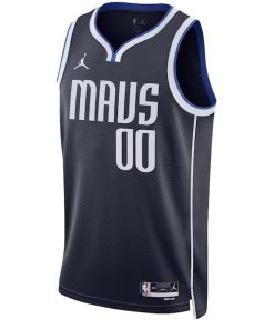 Alternative view of Dallas Mavericks Jordan Brand Unisex 2022/23 Swingman Custom Jersey - Statement Edition - Navy