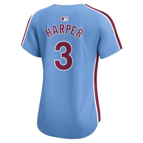 Bryce Harper Philadelphia Phillies Nike Women's Alternate Limited Player Jersey?ยจC Light Blue - Image 3