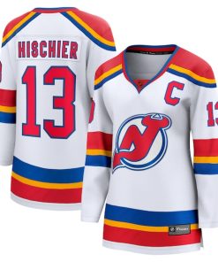 Nico Hischier New Jersey Devils  Women's Captain Patch Special Edition 2.0 Breakaway Player Jersey - White
