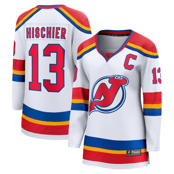 Nico Hischier New Jersey Devils Women's Captain Patch Special Edition 2.0 Breakaway Player Jersey - White