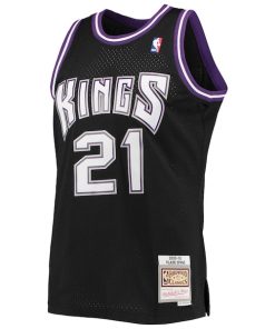 Alternative view of Vlade Divac Sacramento Kings 2000/01 Hardwood Classics Swingman Jersey - Black