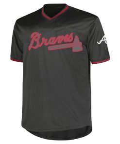 Alternative view of Atlanta Braves Profile Big & Tall Pop Fashion Jersey - Charcoal