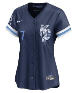 Alternative view of Bobby Witt Jr. Kansas City Royals Nike Women's City Connect Limited Player Jersey - Navy