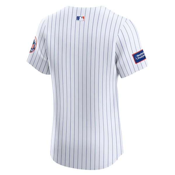 New York Mets Nike Home Elite Patch Jersey - White - Image 3