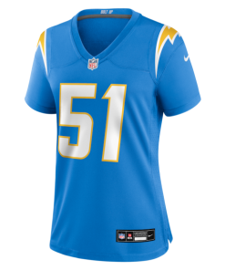 Alternative view of Rashad Weaver Los Angeles Chargers Nike Women's Team Game Jersey -  Powder Blue
