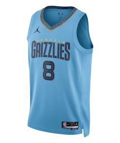 Alternative view of Jaren Jackson Jr. Memphis Grizzlies Jordan Brand Unisex Swingman Jersey - Light Blue - Statement Edition