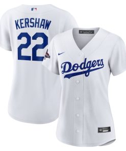 Clayton Kershaw Los Angeles Dodgers Nike Women's 2024 World Series Champions Home Replica Player Jersey - White