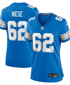 Alternative view of Michael Niese Detroit Lions Nike Women's Team Game Jersey -  Blue