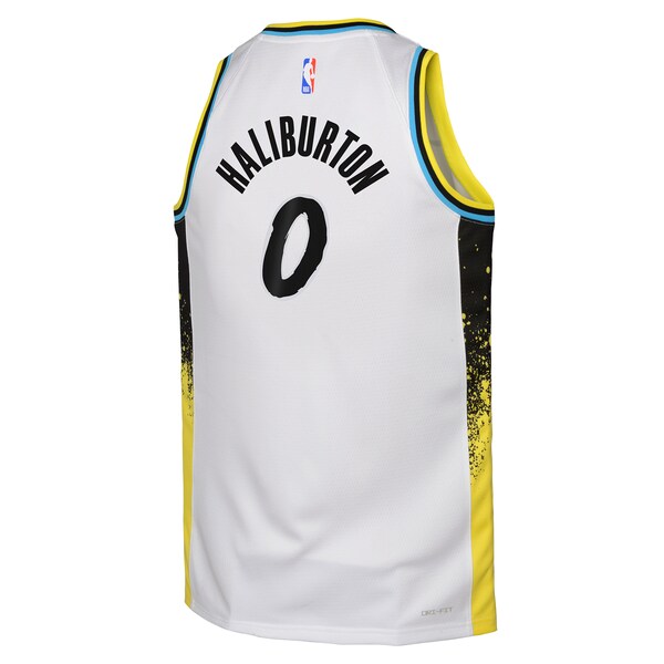 Tyrese Haliburton Indiana Pacers Nike Youth 2024/25 Swingman Player Jersey - City Edition - White - Image 3