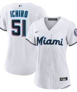 Ichiro Suzuki Miami Marlins Nike Women's 2025 Baseball Hall of Fame Replica Jersey - White