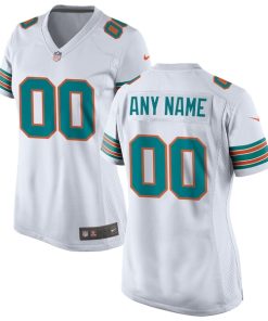 Miami Dolphins Nike Women's Alternate Custom Game Jersey - White