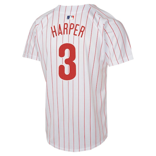 Bryce Harper Philadelphia Phillies Nike Youth Home Game Player Jersey - White - Image 3