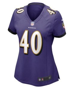 Alternative view of Malik Harrison Baltimore Ravens Nike Women's Game Jersey - Purple