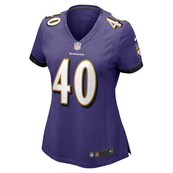 Malik Harrison Baltimore Ravens Nike Women's Game Jersey - Purple - Image 2