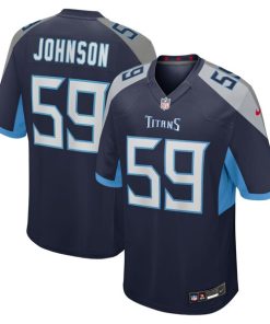 Kyron Johnson Tennessee Titans Nike Team Game Jersey -  Navy