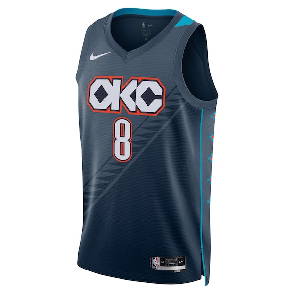 Jalen Williams Oklahoma City Thunder Nike Unisex 2025/26 Swingman Jersey - Navy - City Edition - Image 2