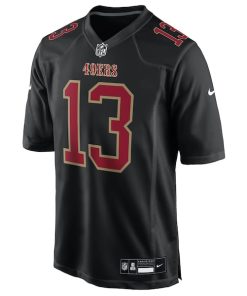 Alternative view of Brock Purdy San Francisco 49ers Nike Fashion Game Jersey - Carbon Black