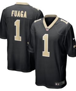 Taliese Fuaga New Orleans Saints Nike 2024 NFL Draft First Round Pick Player Game Jersey - Black
