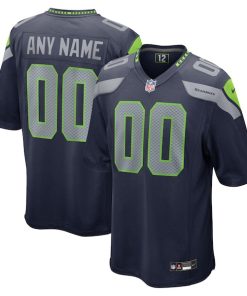Seattle Seahawks Nike Custom Game Jersey - College Navy