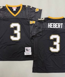 Bobby Hebert New Orleans Saints Authentic Throwback Retired Player Jersey