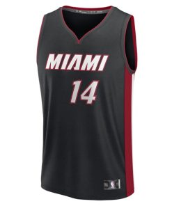 Alternative view of Tyler Herro Miami Heat  Fast Break Replica Player Jersey - Black - Icon Edition