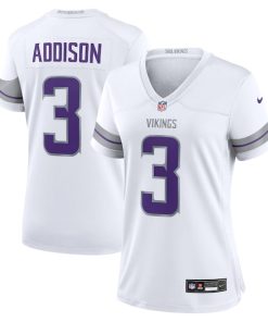 Jordan Addison Minnesota Vikings Nike Women's Alternate Game Player Jersey - White