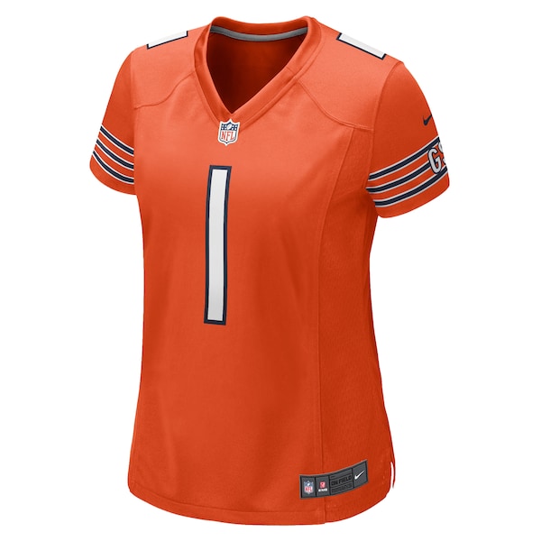 Justin Fields Chicago Bears Nike Women's Game Jersey - Orange - Image 3