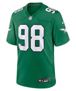 Alternative view of Jalen Carter Philadelphia Eagles Nike Alternate Game Jersey - Kelly Green