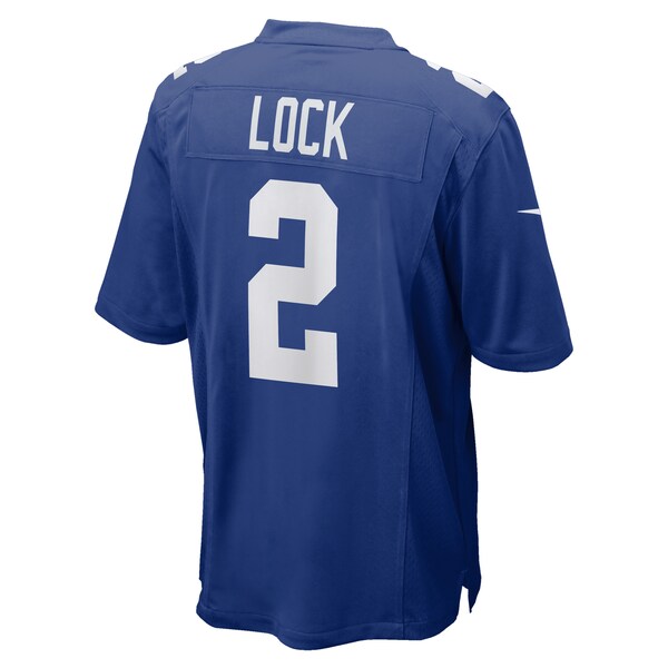 Drew Lock New York Giants Nike Team Game Jersey - Royal - Image 3