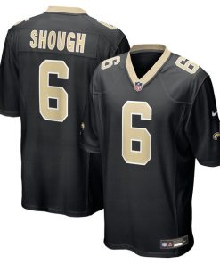 Alternative view of Tyler Shough New Orleans Saints Nike Game Jersey - Black
