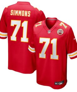 Josh Simmons Kansas City Chiefs Nike Team Game Jersey -  Red