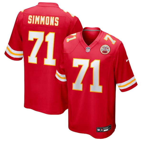 Josh Simmons Kansas City Chiefs Nike Team Game Jersey - Red