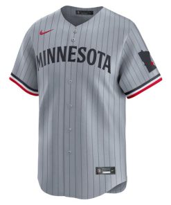 Alternative view of Minnesota Twins Nike Road Limited Jersey?¨C Gray