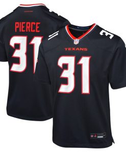 Alternative view of Dameon Pierce Houston Texans Nike Youth Game Jersey - Navy/Red