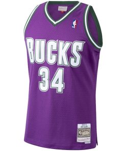 Alternative view of Ray Allen Milwaukee Bucks 2000/01 Hardwood Classics Swingman Jersey - Purple