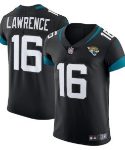 Alternative view of Trevor Lawrence Jacksonville Jaguars Nike Vapor Elite Jersey - Black/Teal