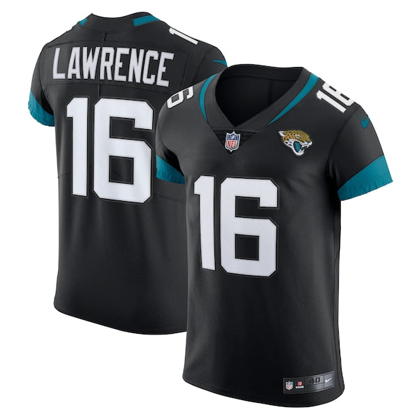 Trevor Lawrence Jacksonville Jaguars Nike Vapor Elite Jersey - Black/Teal - Image 2