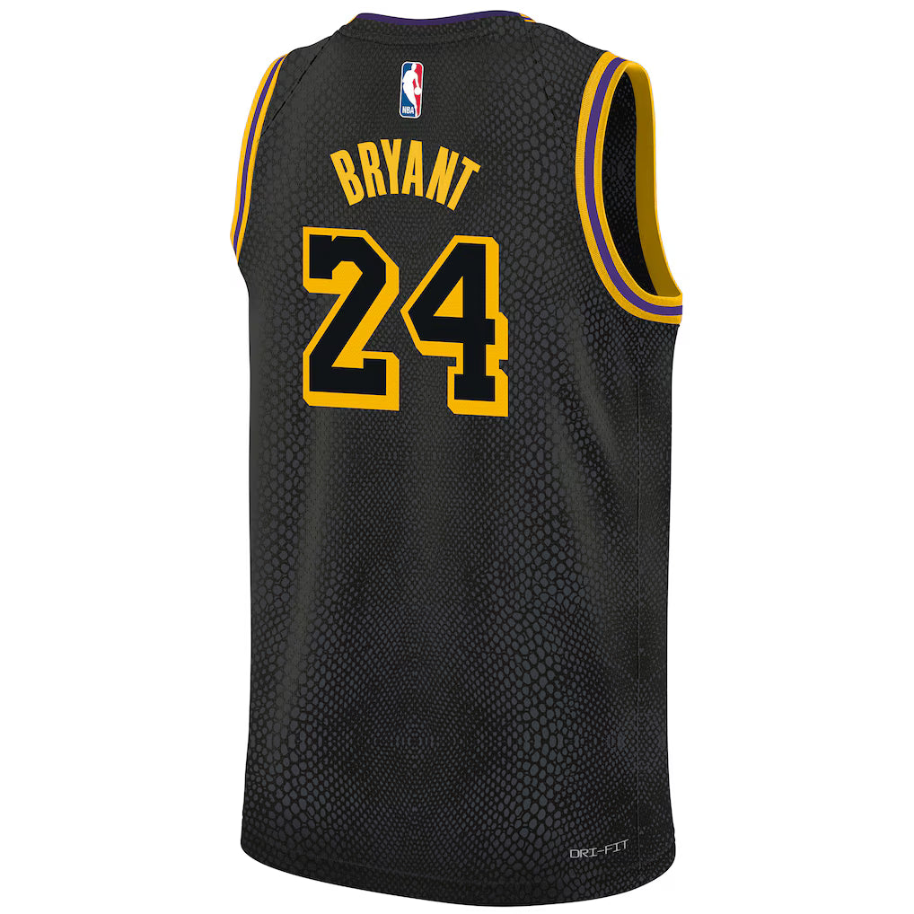 Kobe Bryant Los Angeles Lakers Nike Swingman Jersey - City Edition - Black - Image 3