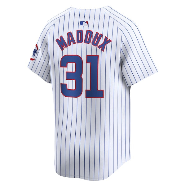 Greg Maddux Chicago Cubs Nike Home Limited Player Jersey - White - Image 3