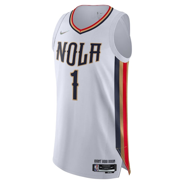 Zion Williamson New Orleans Pelicans Nike 2021/22 Swingman Jersey - City Edition - White - Image 2