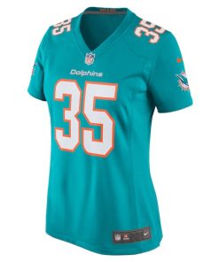 Alternative view of Ka'Dar Hollman Miami Dolphins Nike Women's Home Game Player Jersey - Aqua